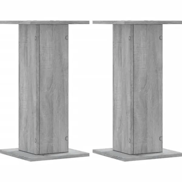 Plantestativer^Plantestativer 2 stk. - Stabilt konstrueret træ | Farve: Grå sonoma-eg | Størrelse: 30x30x60 cm