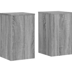 Plantestativer^Plantestativer 2 stk. - Stabilt konstrueret træ | Farve: Grå Sonoma-eg | Størrelse: 30x30x50 cm