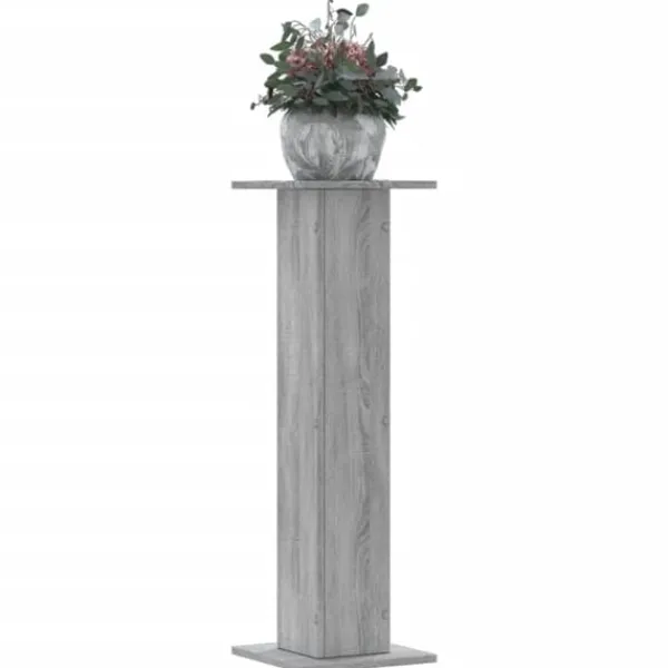 Plantestativer^Plantestativer 2 stk. - Stabilt konstrueret træ | Farve: Grå Sonoma-eg | Størrelse: 30x30x95 cm
