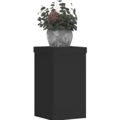 Plantestativer^Plantestativer 2 stk. - Tidløst design i konstrueret træ | Størrelse: 10x10x18 cm | Farve: Sort