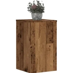 Plantestativer^Plantestativer 2 stk. i konstrueret træ - Minimalistisk design | Størrelse: 30x30x50 cm | Farve: Antikt træ
