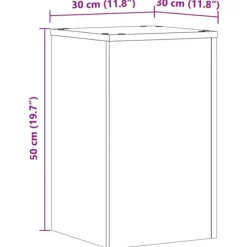 Plantestativer^Plantestativer 2 stk. i konstrueret træ - Minimalistisk design | Størrelse: 30x30x50 cm | Farve: Antikt træ