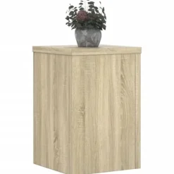 Plantestativer^Plantestativer 2 stk. i konstrueret træ - Slidstærkt & stabilt | Størrelse: 20x20x30 cm | Farve: Sonoma-eg