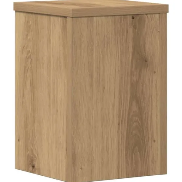 Plantestativer^Plantestativer 2 stk. i konstrueret træ - Slidstærke og stilrene | Størrelse: 20x20x30 cm | Farve: Egetræsfarvet