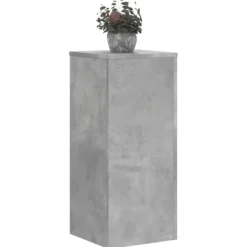 Outlet Plantestativer 2 stk. i konstrueret træ - Slidstærk design | Størrelse: 30x30x70 cm | Farve: Betongrå Plantestativer
