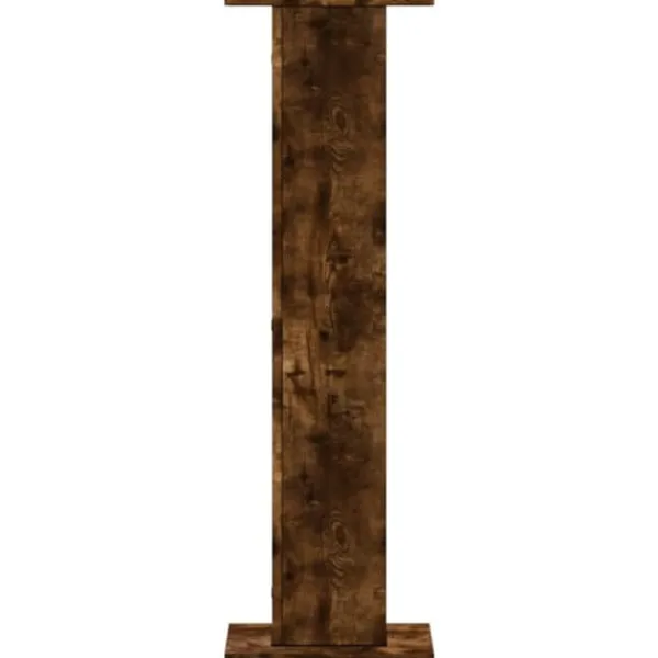 Plantestativer 2 stk. i konstrueret træ - Stabilt design | Størrelse: 30x30x95 cm | Farve: Røget eg Plantestativer