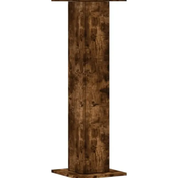Plantestativer 2 stk. i konstrueret træ - Stabilt design | Størrelse: 30x30x95 cm | Farve: Røget eg Plantestativer