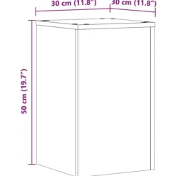 Plantestativer^Plantestativer 2 stk. i konstrueret træ | Egetræsfarvet | Størrelse: 30x30x50 cm