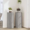 Outlet Plantestativer 2 stk. til indendørs brug - Stabilt konstrueret træ | Farve: Grå sonoma-eg | Størrelse: 25x25x80 cm Plantestativer