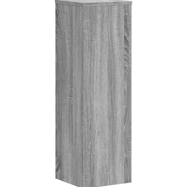 Outlet Plantestativer 2 stk. til indendørs brug - Stabilt konstrueret træ | Farve: Grå sonoma-eg | Størrelse: 25x25x80 cm Plantestativer