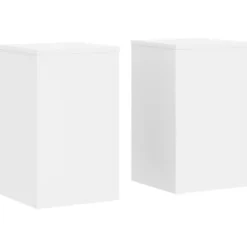 Plantestativer^Plantestativer 2 stk. til indendørs brug - Konstrueret træ | Størrelse: 30x30x50 cm | Farve: Hvid