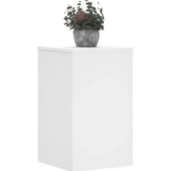 Plantestativer^Plantestativer 2 stk. til indendørs brug - Konstrueret træ | Størrelse: 30x30x50 cm | Farve: Hvid