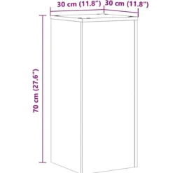 Plantestativer^Plantestativer i 2 stk. - Stabilt og slidstærkt funktionelt design | Størrelse: 30x30x70 cm | Farve: Egetræsfarvet
