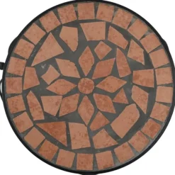 Plantestativer i keramik - Mosaikdesign, 3 stk. | Farve: Terracotta Plantestativer