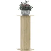 Best Plantestativer i 2-pak - Hule træstativ | Størrelse: 30x30x80 cm | Farve: Sonoma-eg Plantestativer