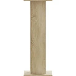 Best Plantestativer i 2-pak - Hule træstativ | Størrelse: 30x30x80 cm | Farve: Sonoma-eg Plantestativer