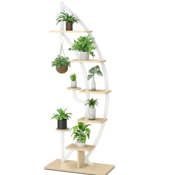 Plantestativer^Plantestativholder, 60×30×155 cm, Hvid