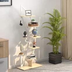 Plantestativer^Plantestativholder, 60×30×155 cm, Hvid