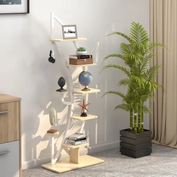 Plantestativer^Plantestativholder, 60×30×155 cm, Hvid