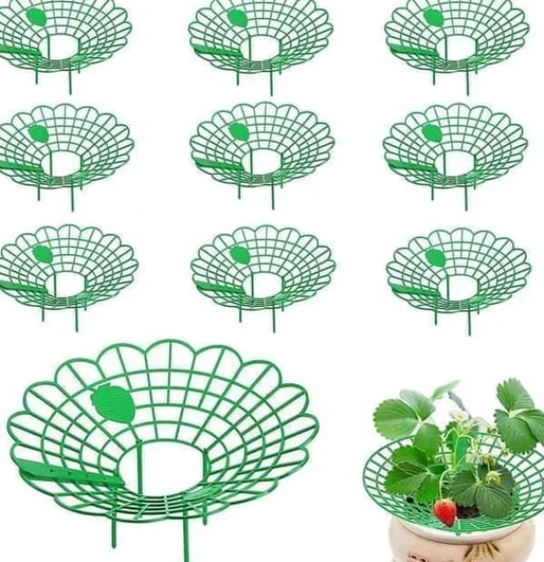 Krukker & Plantebeholdere^Plantestøtte til jordbær, grøntsager og andre planter - Jordbærholder 10-pak