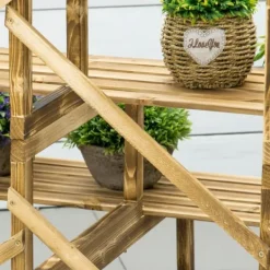 Plantestativer^Plantetrappe 3 trin gran 100x80x78 cm til have altan terrasse