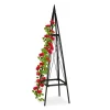 Planteunderstøttelse Obelisk, 132x36x34 cm, Sort Krukker & Plantebeholdere