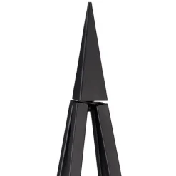 Planteunderstøttelse Obelisk, 132x36x34 cm, Sort Krukker & Plantebeholdere
