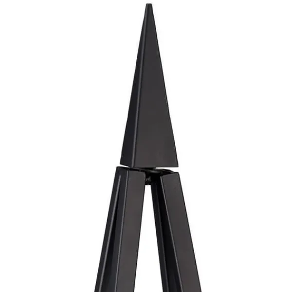 Planteunderstøttelse Obelisk, 132x36x34 cm, Sort Krukker & Plantebeholdere