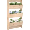 Plantestativer^Plantevæg i massivt fyrretræ med 3 blomsterkasser | Størrelse: 60x18,5x110 cm