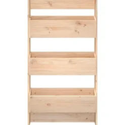 Plantestativer^Plantevæg i massivt fyrretræ med 3 blomsterkasser | Størrelse: 60x18,5x110 cm