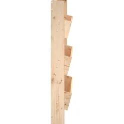 Plantestativer^Plantevæg i massivt fyrretræ med 3 blomsterkasser | Størrelse: 60x18,5x110 cm