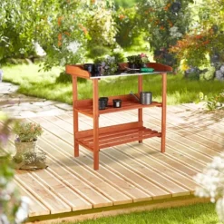 Plantningsbænke^Plantningsbord, 87.5x91.8x41.5 cm, Orange