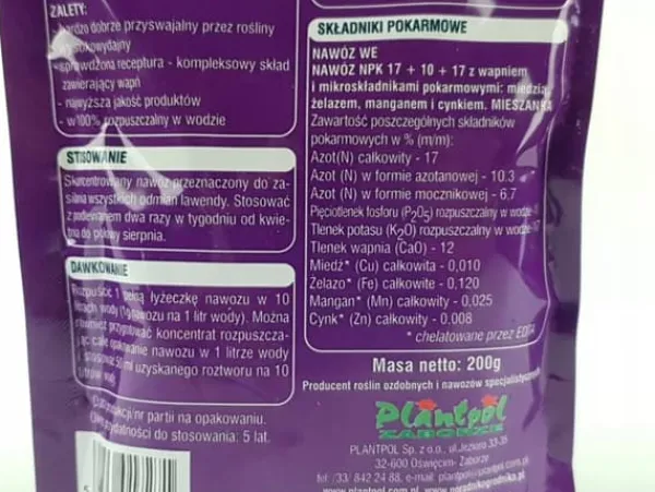 New PLANTON L Multikomponentgødning til lavendel 200g Gødningsmidler