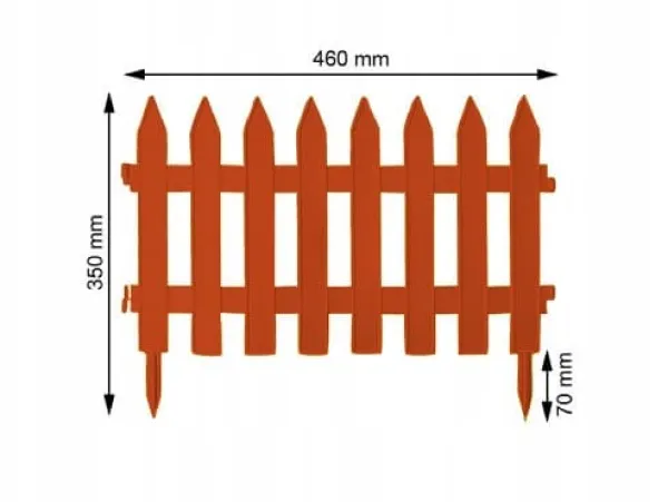 Havedekorationer^Plastikhegn 3,2 m terrakotta