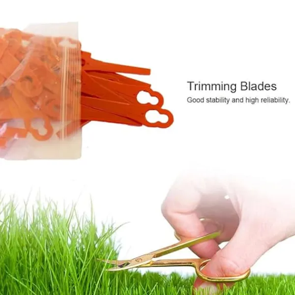 Online Plastreserveknive, 50/100 stk. plæneklipperknive, plastplæneklipperknive, plastplæneklipperknive til have- og kanttrimmere Havemaskiner