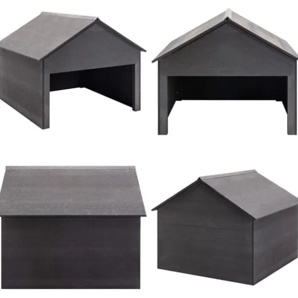 Skure, Garager & Carports^Plæneklipperskur 80x80x70 cm WPC grå - Skur Til Plæneklipper - Skure Til Plæneklippere - Home & Living