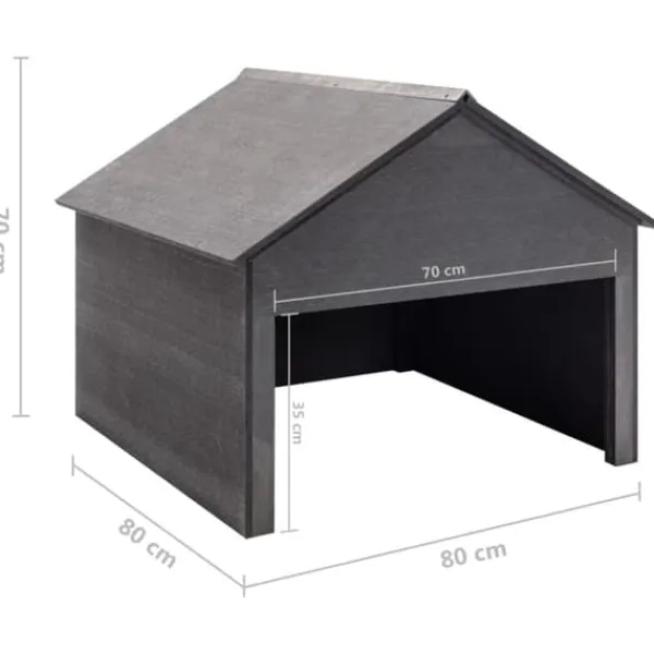 Skure, Garager & Carports^Plæneklipperskur 80x80x70 cm WPC grå - Skur Til Plæneklipper - Skure Til Plæneklippere - Home & Living
