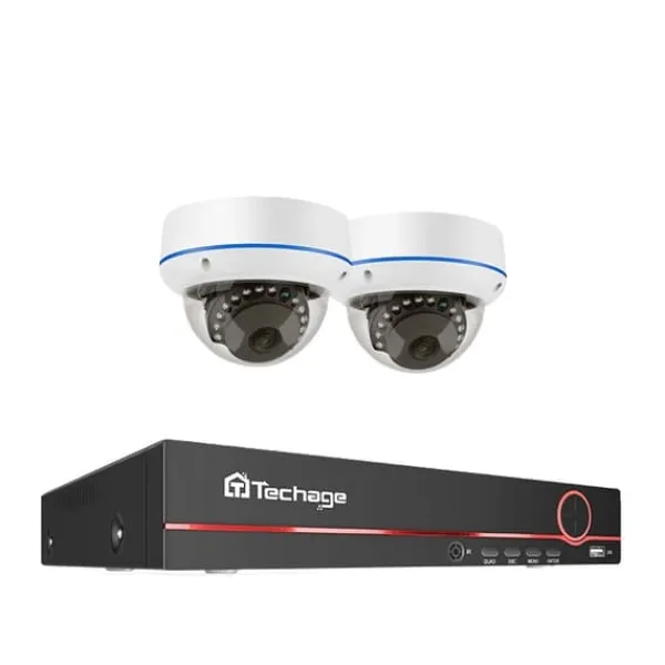 Sikkerhedsmonitorer & Videokameraer^POE Kamera System, H265 Komprimering, Vandalismesikker Design, , 8CH NVR 2 Cameras, 3T(户外运动)