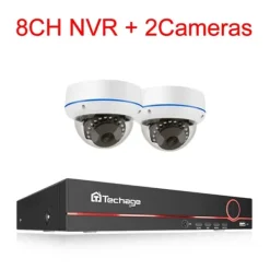 Sikkerhedsmonitorer & Videokameraer^POE Kamera System, H265 Komprimering, Vandalismesikker Design, , 8CH NVR 2 Cameras, 3T（户外运动）