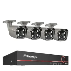 Discount POE Kamera System, 5MP Opløsning, AI Ansigtsgenkendelse, Ingen, 8CH 4stk Kamera 5MP Sikkerhedsmonitorer & Videokameraer