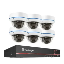 POE NVR CCTV-system, 5MP indendørs dome audio IP-kamera, fjernvideo sikkerhed., , None, 8CH NVR and 6 Camera Sikkerhedsmonitorer & Videokameraer