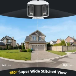 Best PoE Overvågningskamera, 8MP Opløsning, 2.8mm Linse, Dobbelt Linse Konfiguration, IP/Netværk Kablet, Udendørs Brug Sikkerhedsmonitorer & Videokameraer