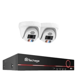 Sikkerhedsmonitorer & Videokameraer^POE Sikkerhedskamera System, 4K Opløsning, Ansigtsgenkendelse, , 3T（户外运动）, 8CH 2pcs 8MP Camera