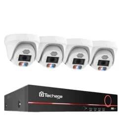 Sikkerhedsmonitorer & Videokameraer^POE Sikkerhedskamera System, 4K Opløsning, Ansigtsgenkendelse, , 3T（户外运动）, 8CH 4pcs 8MP Cameras