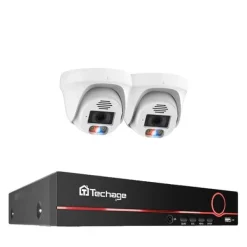 Sikkerhedsmonitorer & Videokameraer^POE Sikkerhedskamera System, 4K Opløsning, Ansigtsgenkendelse, , 3T（户外运动）, 8CH 2pcs 5MP Camera