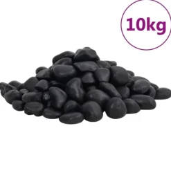 New Polerede småsten 10 kg - Dekorationssten til akvarier og have | Farve: Sort | Størrelse: 2-5 cm Havesten & Trædesten