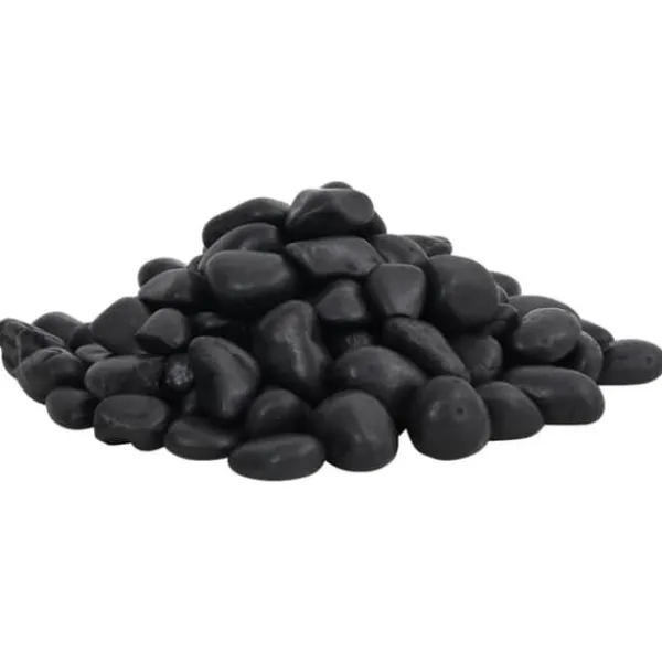 Best Polerede småsten til akvarium og dekoration - 25 kg | Farve: Sort | Størrelse: 2-5 cm Havesten & Trædesten