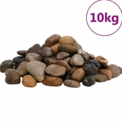 Outlet Polerede småsten til akvarium og dekoration - Flerfarvet | Vægt: 10 kg | Størrelse: 2-5 cm Havesten & Trædesten