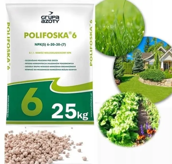 Clearance Polifoska 6 gødningsgranulat 25 kg 25 l Gødningsmidler