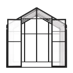Sale Polycarbonat Drivhus 8 x 12 Ft, Udendørs Walk-in Drivhus, holdbart design, UV-beskyttelse, nem at samle Drivhus